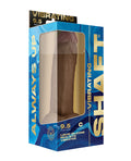 Shaft Shaft Flexskin Liquid Silicone 9.5" Vibrating Curved Dong w/Balls - Oak - Image 5