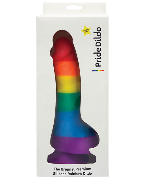 No Brand Pride Dildo w/Balls - Rainbow
