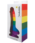 No Brand Pride Dildo w/Balls - Rainbow - Image 2