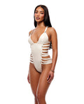 Not Regular Toys Strap Tease Strappy Matte Vinyl Teddy - Cream LG - Image 3
