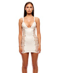 Not Regular Toys Strap Tease Strappy Vinyl Mini Dress - Cream LG