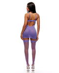 Not Regular Toys See It Through Guipure Lace Chemise w/Thong & Stockings - Purple SM - Image 5