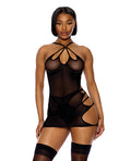 Forplay Feeling Butterflies Mesh Chemise w/Panty - Black XL
