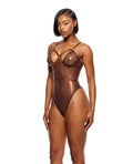 Forplay Liquid Metal Metallic Mesh Teddy - Metallic Copper XL - Image 2