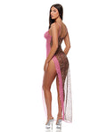 Forplay Animal Instincts Mesh Nightgown & Panty - Pink Leopard SM - Image 2