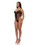Forplay Animal Instincts Sheer Mesh and Lace Teddy - Animal XL - Image 2