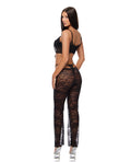 Forplay Layer of Seduction Lace Bra, Thong, & Pants 3 pc Set - Black MD - Image 2