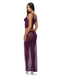 Forplay Feel Me Lace Bustier, Panty, & Skirt 3 pc set - Purple LG - Image 2