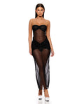Forplay Private Party Glitter Dress w/Thong - Black XL