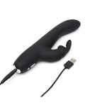 Fifty Shades of Grey Fifty Shades of Grey Greedy Girl Rechargeable Slimline Rabbit Vibrator - Black - Image 4