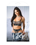 Vibes by Fantasy Lingerie Vibes Icy Girl Metallic Fishnet Bralette & G-String Black L/XL - Image 3