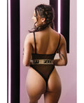 Vibes by Fantasy Lingerie Vibes Fuck Off Mesh Playsuit Black L/XL - Image 2