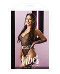 Vibes by Fantasy Lingerie Vibes Fuck Off Mesh Playsuit Black S/M - Image 3