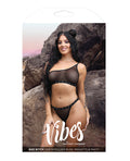 Vibes by Fantasy Lingerie Vibes Bad Bitch One Shoulder Bling Bralette & Panty Black M/L - Image 3