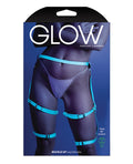 Glow by Fantasy Lingerie Glow Buckle Up Glow in the Dark Leg Harness Light Blue O/S - Image 5