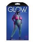 Glow by Fantasy Lingerie Glow Come Alive Suspender Stockings, Bralette & G-String Multi Color QN - Image 4