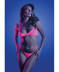 Glow by Fantasy Lingerie Glow Come Alive Suspender Stockings, Bralette & G-String Multi Color O/S - Image 3