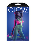 Glow by Fantasy Lingerie Glow Come Alive Suspender Stockings, Bralette & G-String Multi Color O/S - Image 4