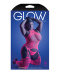 Glow by Fantasy Lingerie Glow Captivating Halter Bodystocking & G-String Neon Pink QN - Image 3