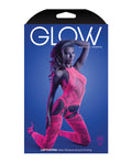 Glow by Fantasy Lingerie Glow Captivating Halter Bodystocking & G-String Neon Pink O/S - Image 3