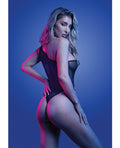Glow by Fantasy Lingerie Luminescent Flash Reflective Floral Print Teddy - Black M/L - Image 2