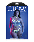 Glow by Fantasy Lingerie Supernatural Glow-in-the-Dark Zipper Bralette & Thong - White QN - Image 3