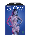 Glow by Fantasy Lingerie Magnetism Glow-in-the-Dark Lace Knit Dress; Glows Pink - White O/S - Image 3