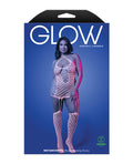Glow by Fantasy Lingerie Metamorphic Glow-in-the-Dark Bodystocking Dress; Glows Pink - White QN - Image 2