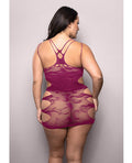Vixen by Fantasy Lingerie Vixen For The Thrill Leopard Knit Cut Out Dress - Magenta QN - Image 2