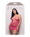 Vixen by Fantasy Lingerie Vixen Call Me Baby Halter Dress w/Pearl Details - Hot Pink QN - Image 3