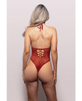 Vixen by Fantasy Lingerie Vixen Just Kissed Seamless Lace Teddy - Red O/S - Image 2