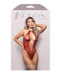 Vixen by Fantasy Lingerie Vixen Just Kissed Seamless Lace Teddy - Red O/S - Image 3