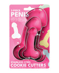 Sleazy Greetings Cookie Cutter Sets - 3 pc Penis