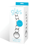 Glas Glas 5" Curved Glass Beaded Dildo