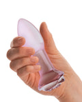 Glas Glas 5" Rosebud Glass Butt Plug - Pink - Image 4