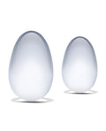 Glas Glas 2 pc Glass Yoni Eggs Set - Clear