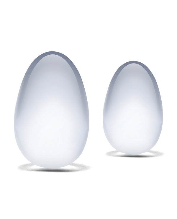 Glas Glas 2 pc Glass Yoni Eggs Set - Clear