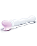 Glas Glas 8" Sweetheart Glass Dildo - Pink/Clear - Image 3