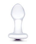 Glas Glas 3.5" Bling Bling Glass Butt Plug - Clear - Image 2