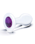 Glas Glas 3.5" Bling Bling Glass Butt Plug - Clear - Image 3