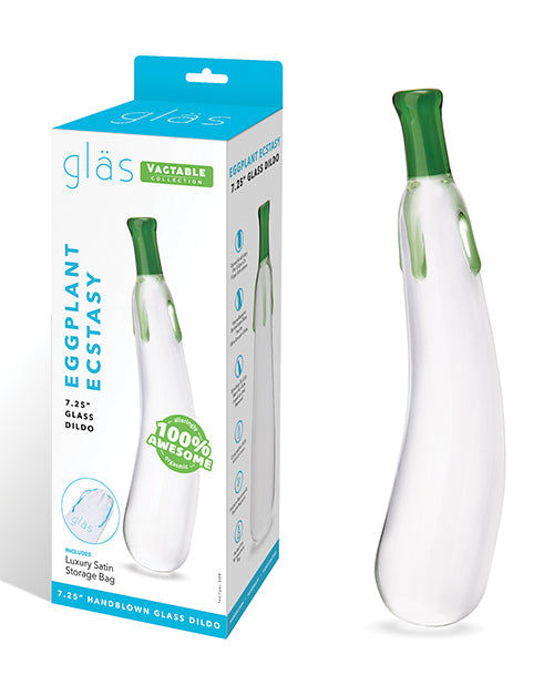 Glas Glas 7.25" Dildo Eggplant Ecstasy