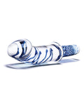 Glas Glas 11" Realistic Double Ended Glass Dildo w/Handle - Blue - Image 3