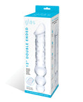 Glas Glas 12" Double Ended Glass Dildo w/Anal Beads - Clear