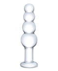 Glas Glas 7.25" Glass Beaded Butt Plug - Clear - Image 2