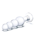Glas Glas 7.25" Glass Beaded Butt Plug - Clear - Image 3
