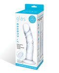 Glas Glas 7" Realistic Curved Glass Dildo w/Veins - Clear - Image 6