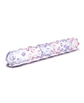 Glas Glas 9" Purple Rose Nubby Glass Dildo - Purple/Pink - Image 3