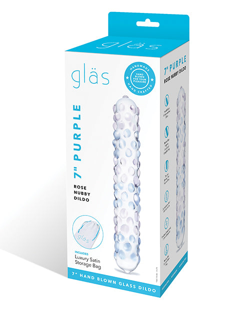 Glas Glas Purple Rose Nubby Glass Dildo