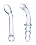 Glas Glas 2 pc G-Spot Pleasure Glass Dildo Set - Clear - Image 2