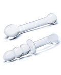 Glas Glas 2 pc G-Spot Pleasure Glass Dildo Set - Clear - Image 3